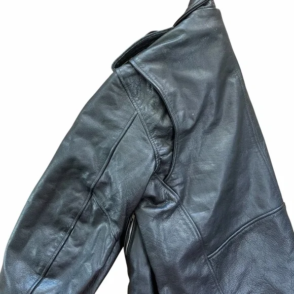 ALLSTATE LEATHER Black Jacket Size 52 - Picture 5 of 6